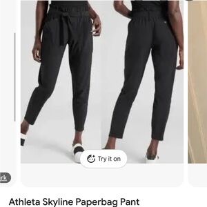 Athleta Skyline Black Paperbag Pants